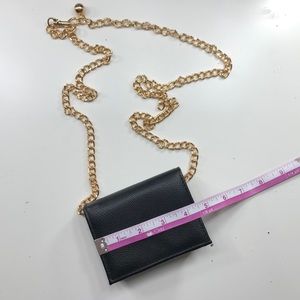 Black wallet chain purse